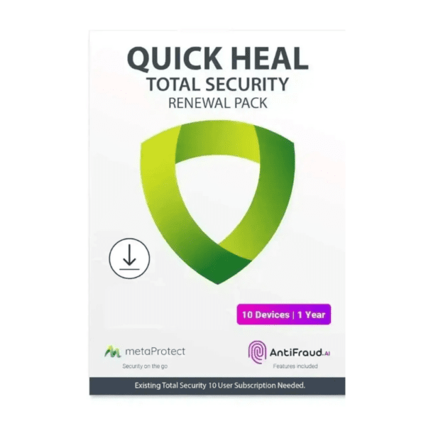BAK-554634 Renew Quick Heal Total Security 10 User 1 Year