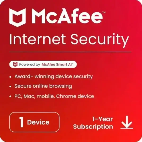 BAK-554647 McAfee Internet Security - 1 User 1 Year