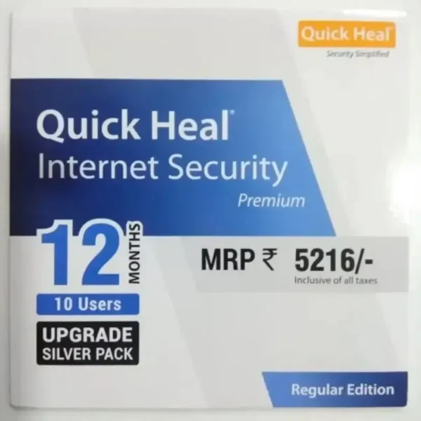 BAK-554652 Renew Quick Heal Internet Security Premium - 10 PC 1 Year