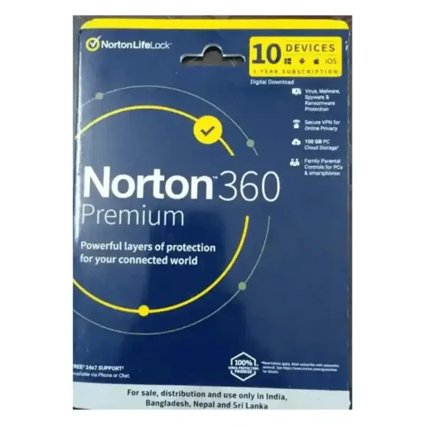 BAK-554663 (1) Norton 360 Premium 10 Devices - 1 Year Total Security
