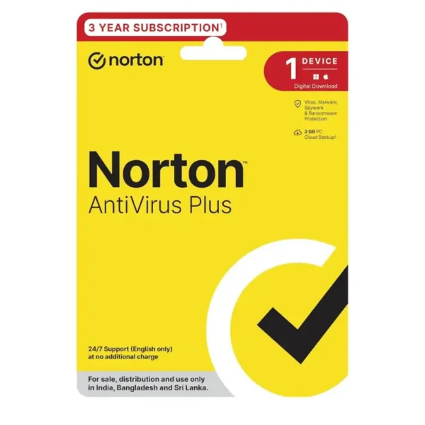 BAK-554666 (1) Norton Antivirus Plus 1 User 3 Year