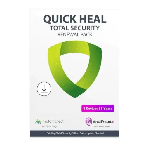 BAK-554671 (1) Renew Quick Heal Total Security 5 User - 3 Year