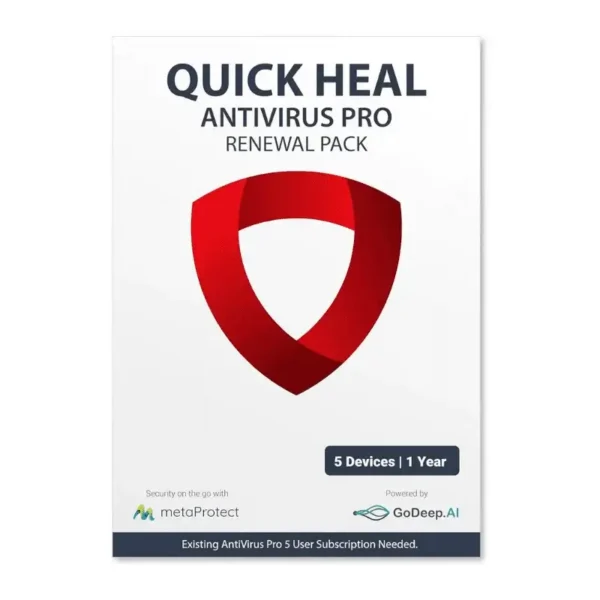 BAK-554677 (1) Renew Quick Heal Antivirus Pro 5 User 1 Year