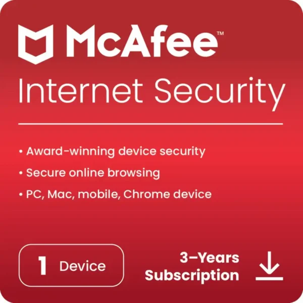 BAK-554686 McAfee Internet Security - 1 User 3 Year